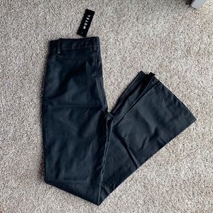 Motel Rocks black faux leather straight/flare pants